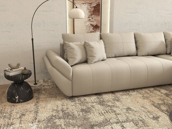 Colțar extensibil dumonde cu ladă de depozitare Berlin XL Enjoy Beige 350x185 cm II