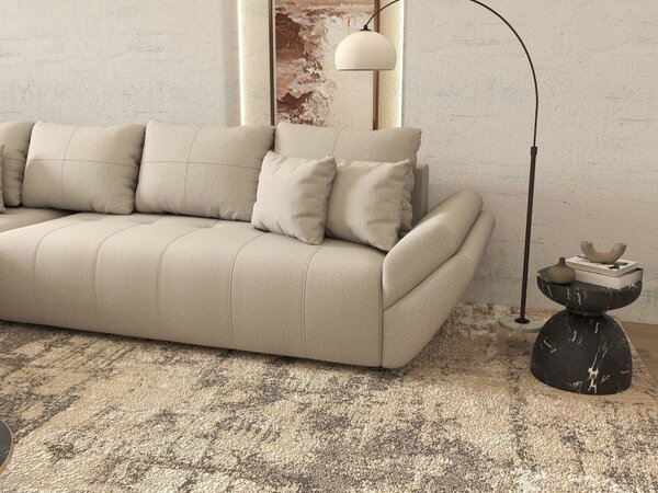 Colțar extensibil dumonde cu ladă de depozitare Berlin XL Enjoy Beige 350x185 cm