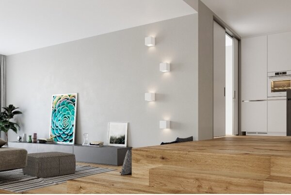 Sollux SL.0005 - Aplica de perete LEO 1xE27/60W/230V albă