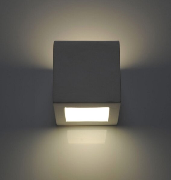 Sollux SL.0005 - Aplica de perete LEO 1xE27/60W/230V albă