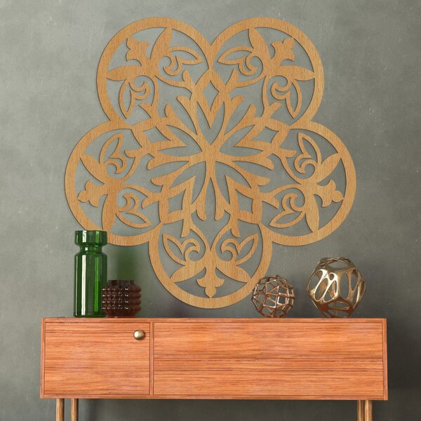 Decor de perete din lemn mandala floare misterioasă - AURELIA