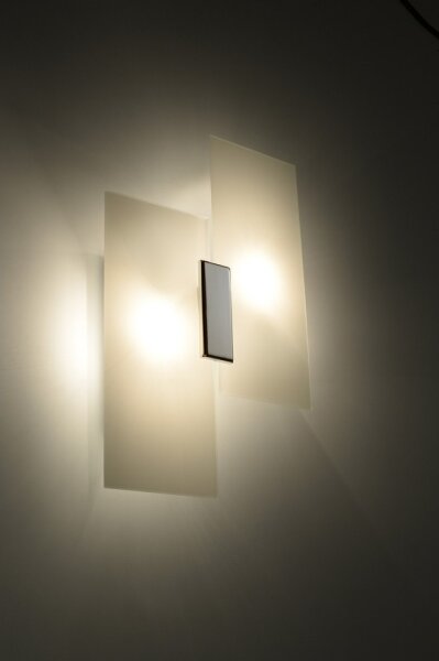Aplică perete FABIANO 2xE27/60W/230V alb/crom