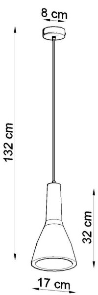Sollux SL.0280 - Pendul EMPOLI beton 1xE27/15W/230V pe cablu
