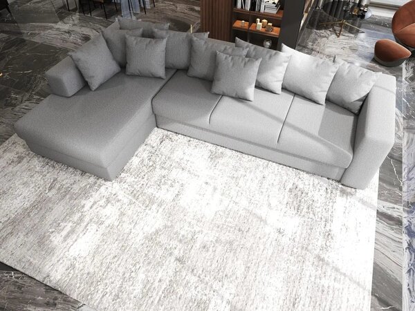 Colțar extensibil dumonde cu ladă de depozitare Gloria Enjoy Grey 320x183 cm
