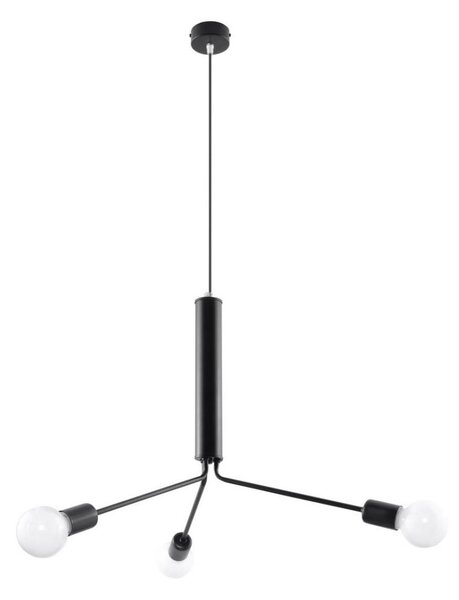 Lustră pe cablu DUOMO 3D 3xE27/60W/230V negru