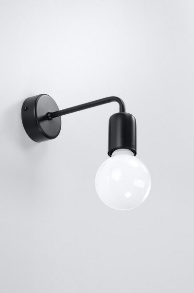 Aplică perete DUOMO 1xE27/60W/230V negru