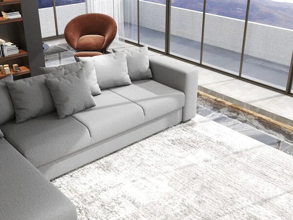 Colțar extensibil dumonde cu ladă de depozitare Gloria Enjoy Grey 320x183 cm