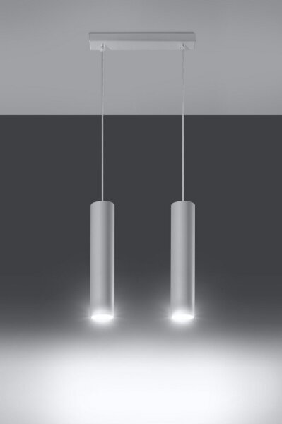 Lustră pe cablu LAGOS 2 2xGU10/40W/230V alb