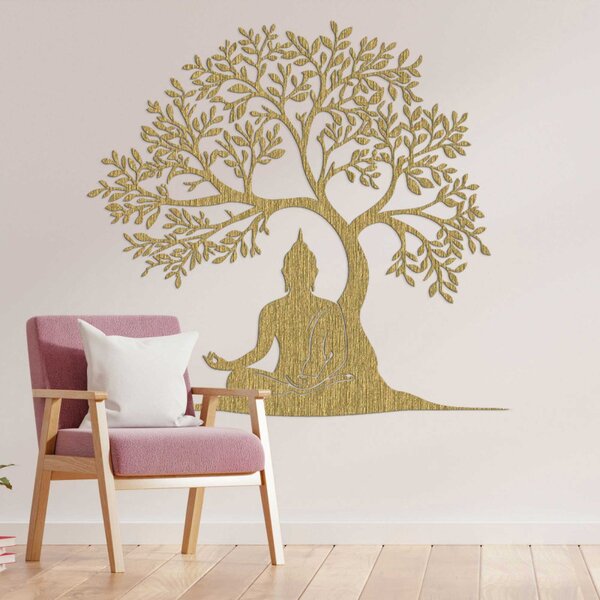 Decor din lemn Buddha și copacul vieții - MEARNE