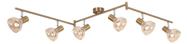 Rabalux 5553 - Lampă spot HOLLY 6xE14/40W/230V auriu