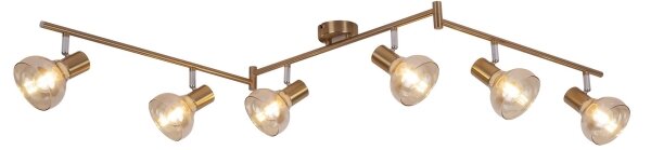 Rabalux 5553 - Lampă spot HOLLY 6xE14/40W/230V auriu