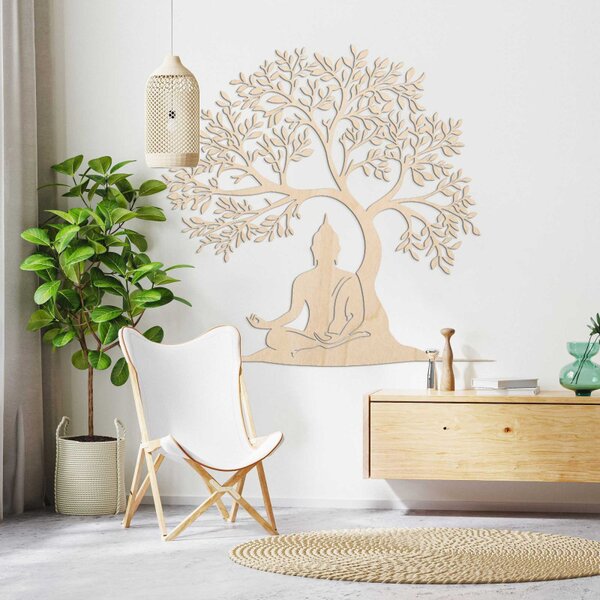 Decor din lemn Buddha și copacul vieții - MEARNE