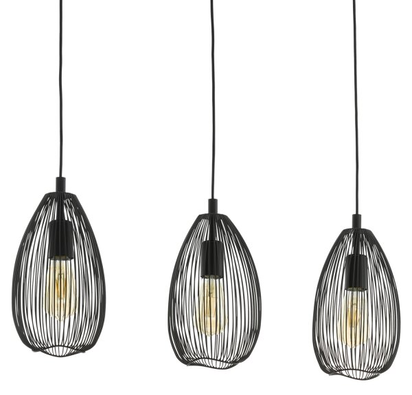 Eglo 49142 - Lustră pe cablu CLEVEDON 3xE27/60W/230V