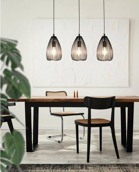 Eglo 49142 - Lustră pe cablu CLEVEDON 3xE27/60W/230V