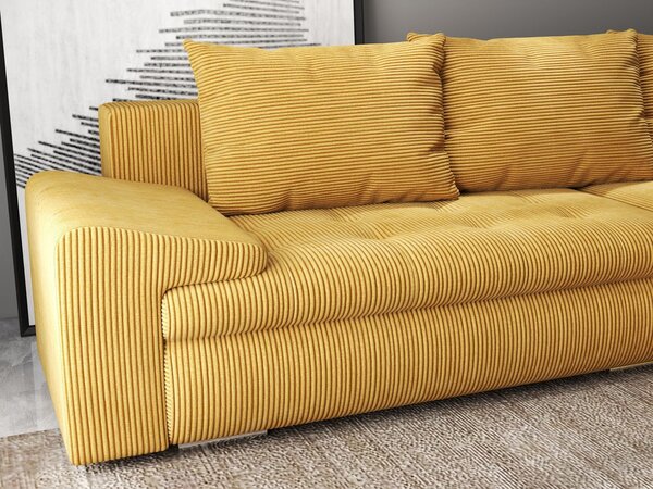 Colțar extensibil dumonde cu ladă de depozitare Leonardo Zoom Mustar 260x185 cm II