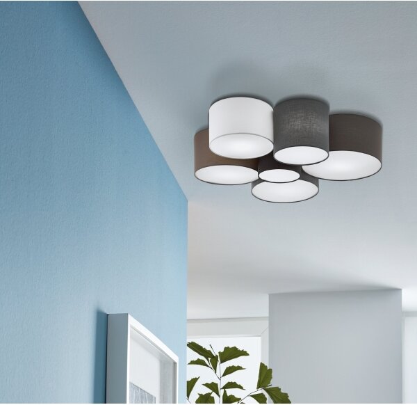 Eglo 97838 - Plafonieră PASTORE 6xE27/40W/230V