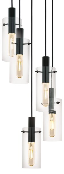 Eglo 97368 - Lustră pe cablu MONTEFINO 5xE27/60W/230V