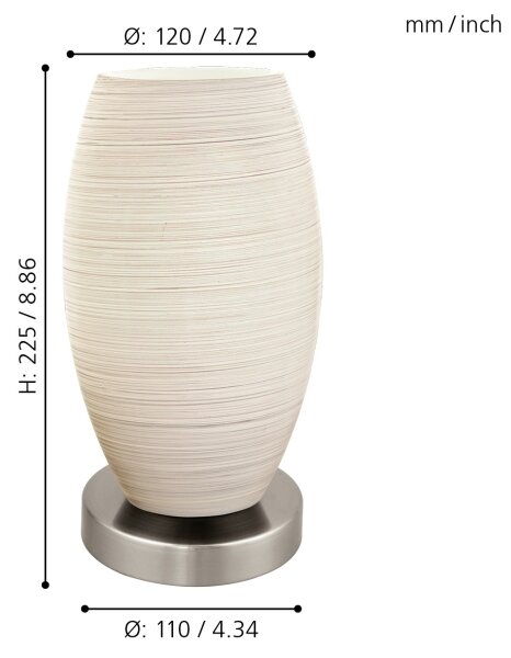 Eglo 97589 - Lampă de masă BATISTA 3 1xE27/40W/230V