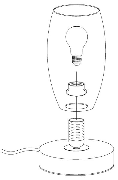 Eglo 97589 - Lampă de masă BATISTA 3 1xE27/40W/230V