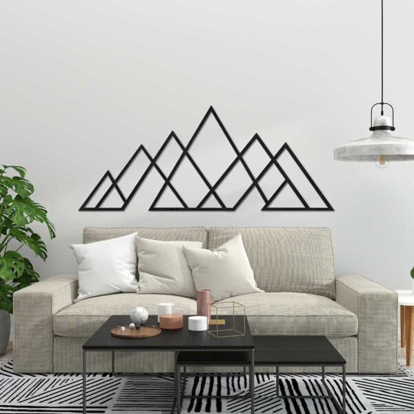 Pictură murală din lemn cu munți geometrici | APALATU