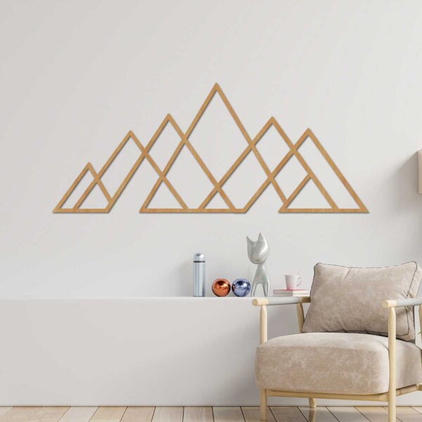 Pictură murală din lemn cu munți geometrici | APALATU