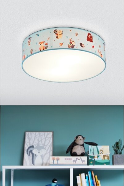 Eglo 97575 - Plafonieră copii RUFFO 2xE27/40W/230V