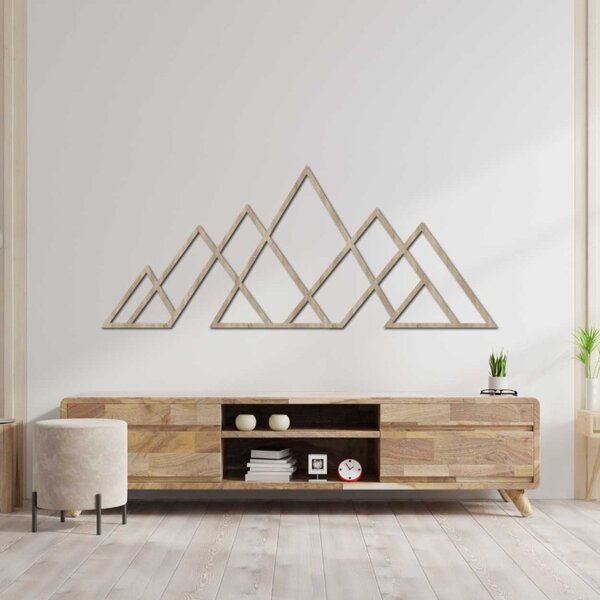 Pictură murală din lemn cu munți geometrici | APALATU