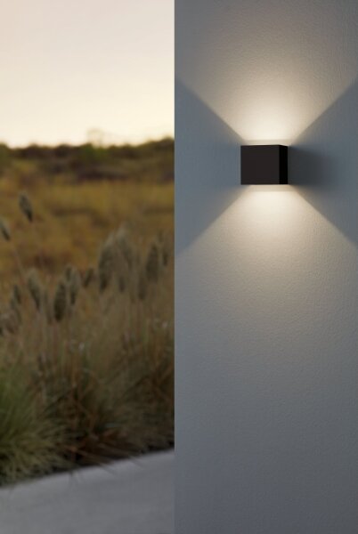 Aplică LED de exterior Eglo 901064 CALPINO 2xLED/2,8W/230V IP54 negru