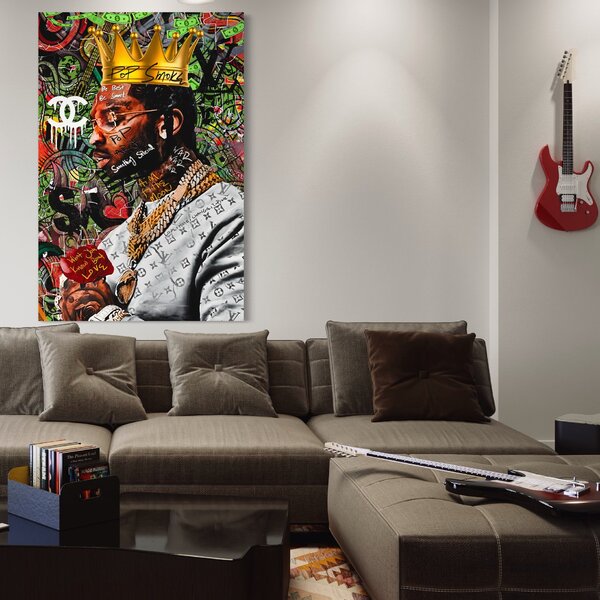 Tablou Canvas Premium LuxCanva® A1180, Travis Scott , Jacques Berman Webster, Studio, Rapper, Cantaret, Culori Vibrante