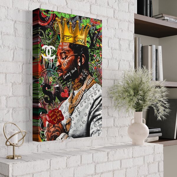 Tablou Canvas Premium LuxCanva® A1180, Travis Scott , Jacques Berman Webster, Studio, Rapper, Cantaret, Culori Vibrante