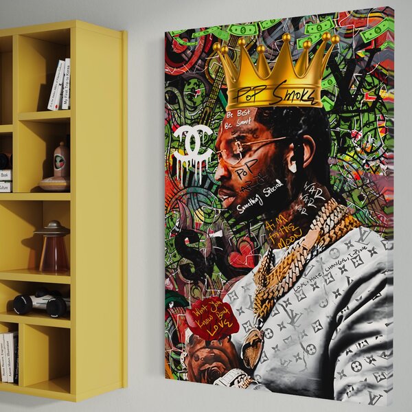 Tablou Canvas Premium LuxCanva® A1180, Travis Scott , Jacques Berman Webster, Studio, Rapper, Cantaret, Culori Vibrante