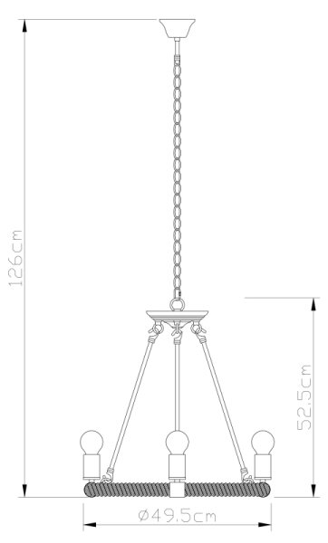 Globo 69029-6 - Lustră pe lanț ULLEU 6xE27/40W/230V