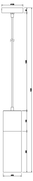 Globo 21000HN - Lustră pe cablu ANNIKA 1xE27/25W/230V