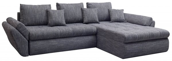 Colțar extensibil dumonde cu ladă de depozitare Loana Magma Grey II 270x185 cm