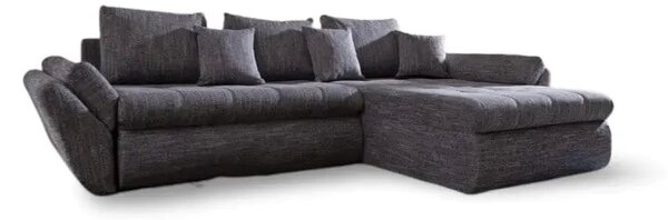 Colțar extensibil dumonde cu ladă de depozitare Loana Magma Grey II 270x185 cm