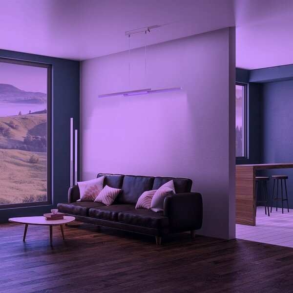 Eglo 33232 - Lustră suspendată FRAIOLI-C, LED RGBW dimabilă, LED/34W/230V, crom mat
