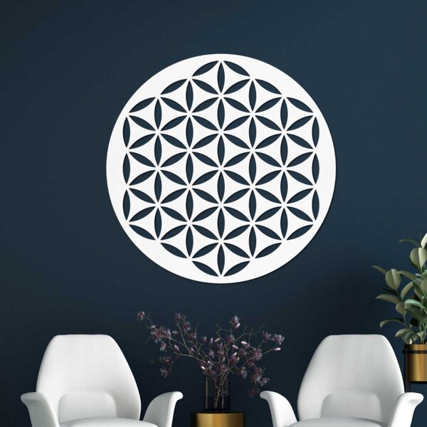 Decorațiune murală din lemn, floarea vieții | TARNESHE