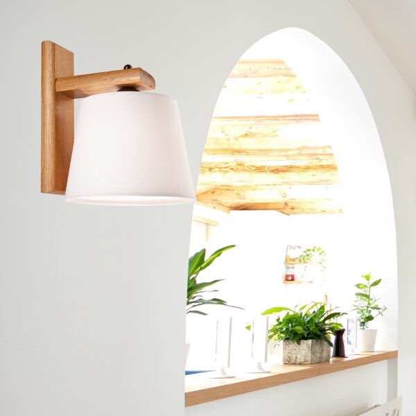 Aplica de perete AIDA 1xE27/60W/230V, stejar