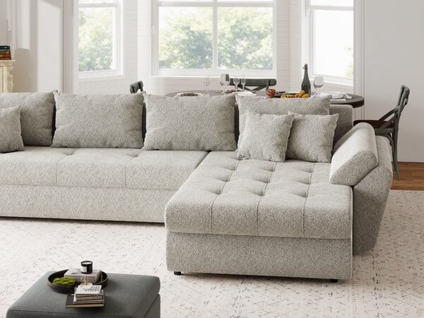 Colțar extensibil dumonde cu ladă de depozitare Loana XL Arena Bej 20 II 335x185 cm