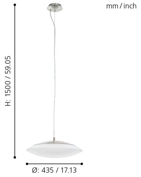 Eglo 97812 - Lustră LED RGB dimabilă suspendată pe cablu FRATTINA-C LED/27W/230V