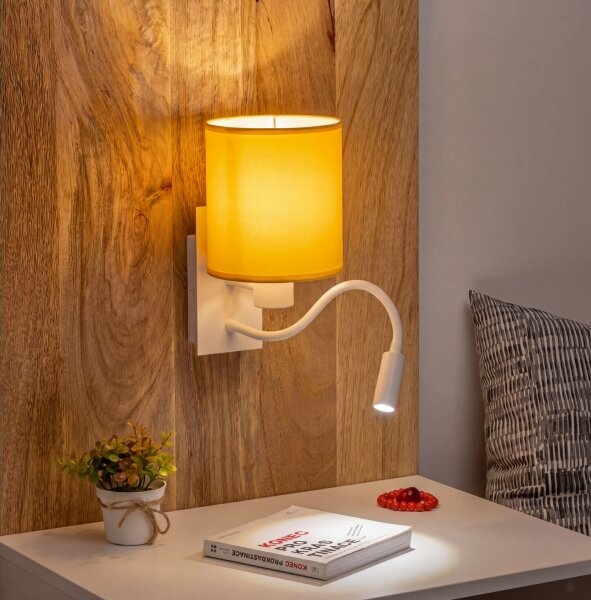 Brilagi -LED Lampă de perete flexibilă NUBILA 1xE27/25W/230V + LED/3W alb/galben