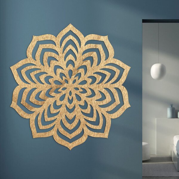 Decorațiune murală cu motiv mandala al unei flori înflorite - NIOS