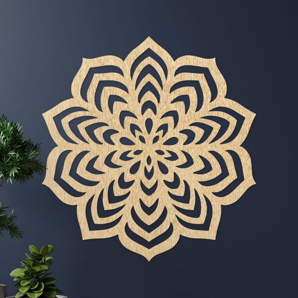 Decorațiune murală cu motiv mandala al unei flori înflorite - NIOS