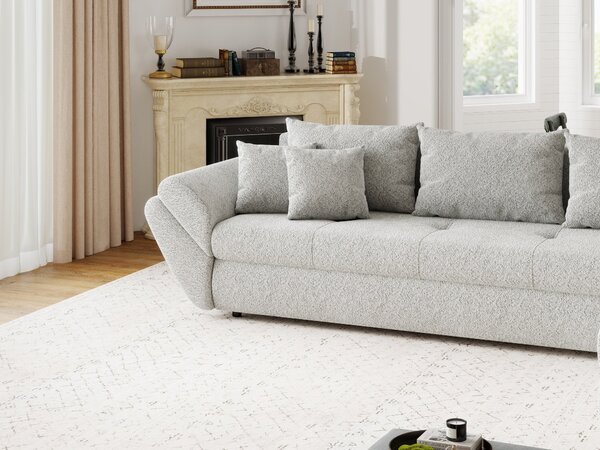 Colțar extensibil dumonde cu ladă de depozitare Loana XL Arena Gri II 335x185 cm