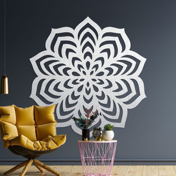 Decorațiune murală cu motiv mandala al unei flori înflorite - NIOS
