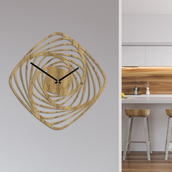 Ceas de perete modern din lemn | SPIRAL