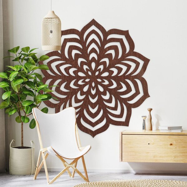 Decorațiune murală cu motiv mandala al unei flori înflorite - NIOS
