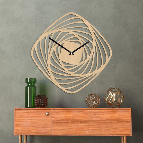 Ceas de perete modern din lemn | SPIRAL