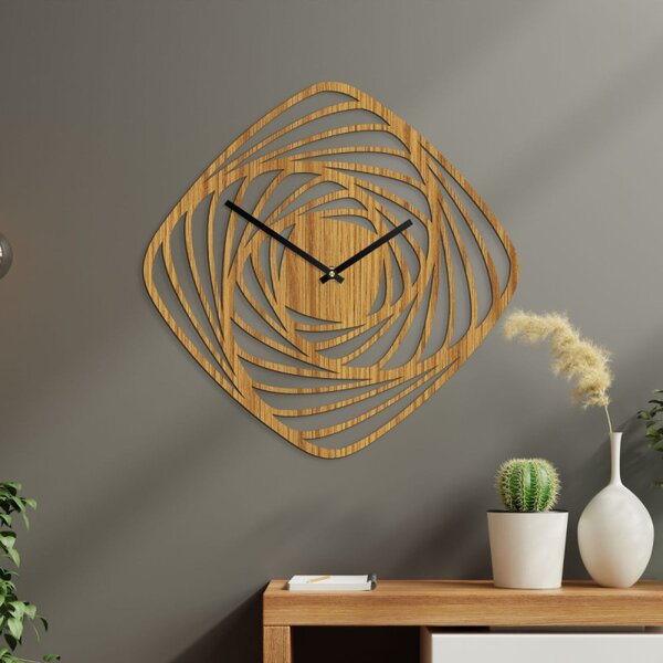 Ceas de perete modern din lemn | SPIRAL