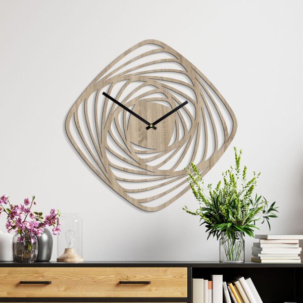 Ceas de perete modern din lemn | SPIRAL